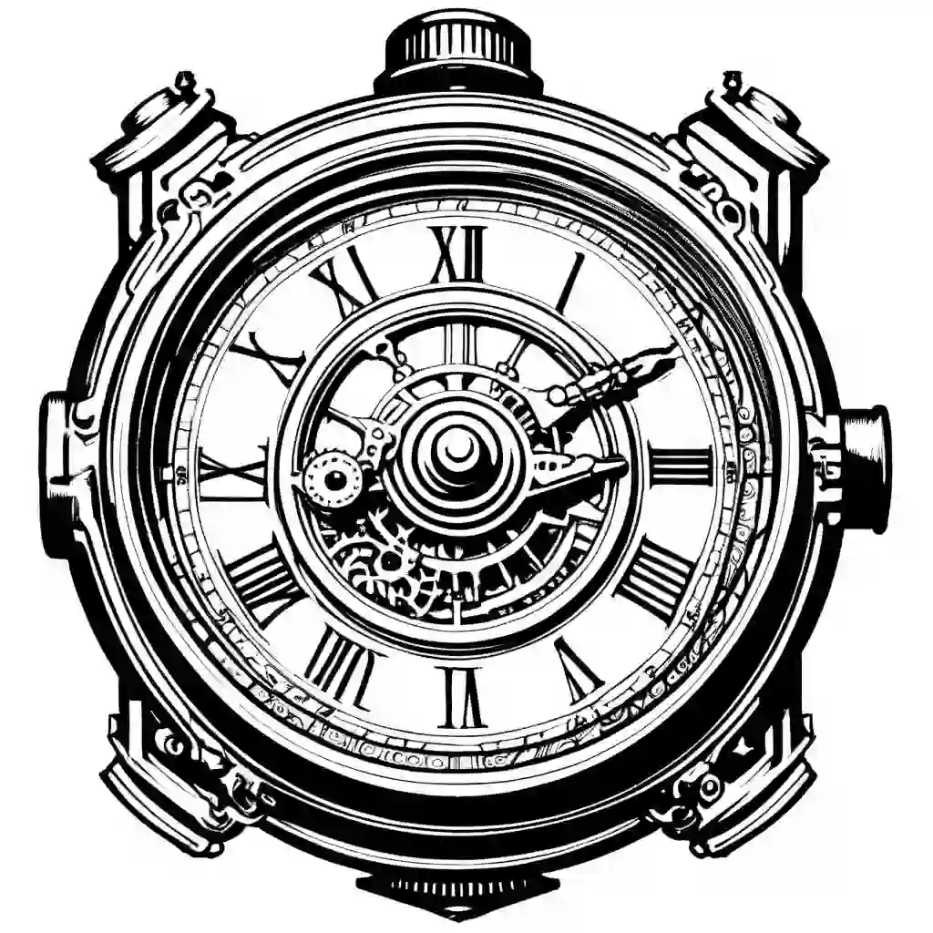 Steampunk Watch coloring pages